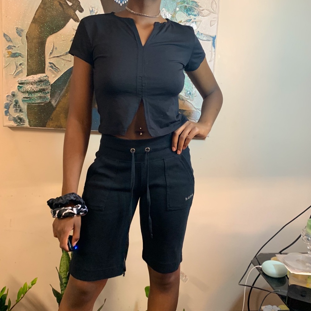 BEBE Black Shorts with drawstring